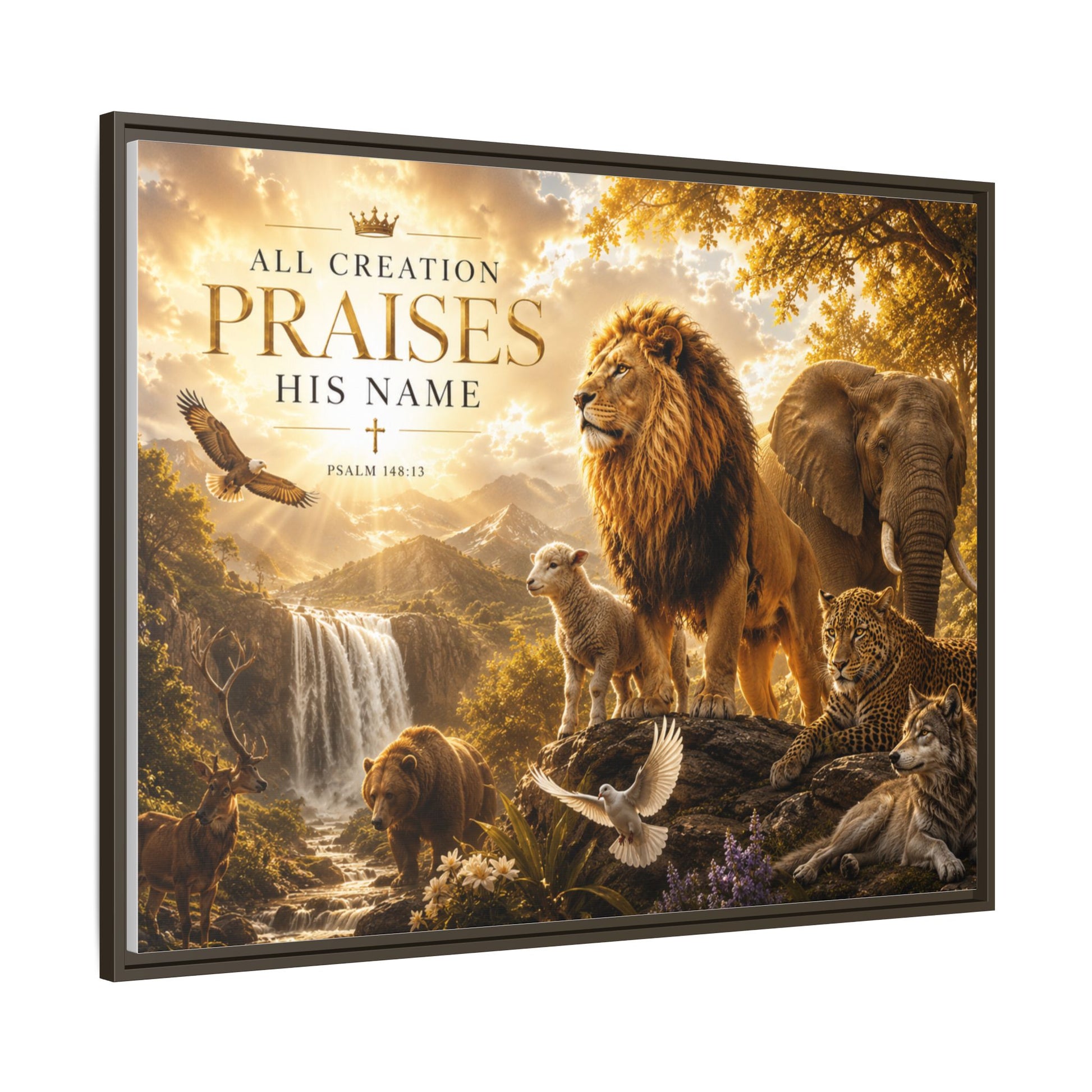 All Creation Praise His Name – Gallery Quality Canvas Print – Luxury Faith Wall Decor