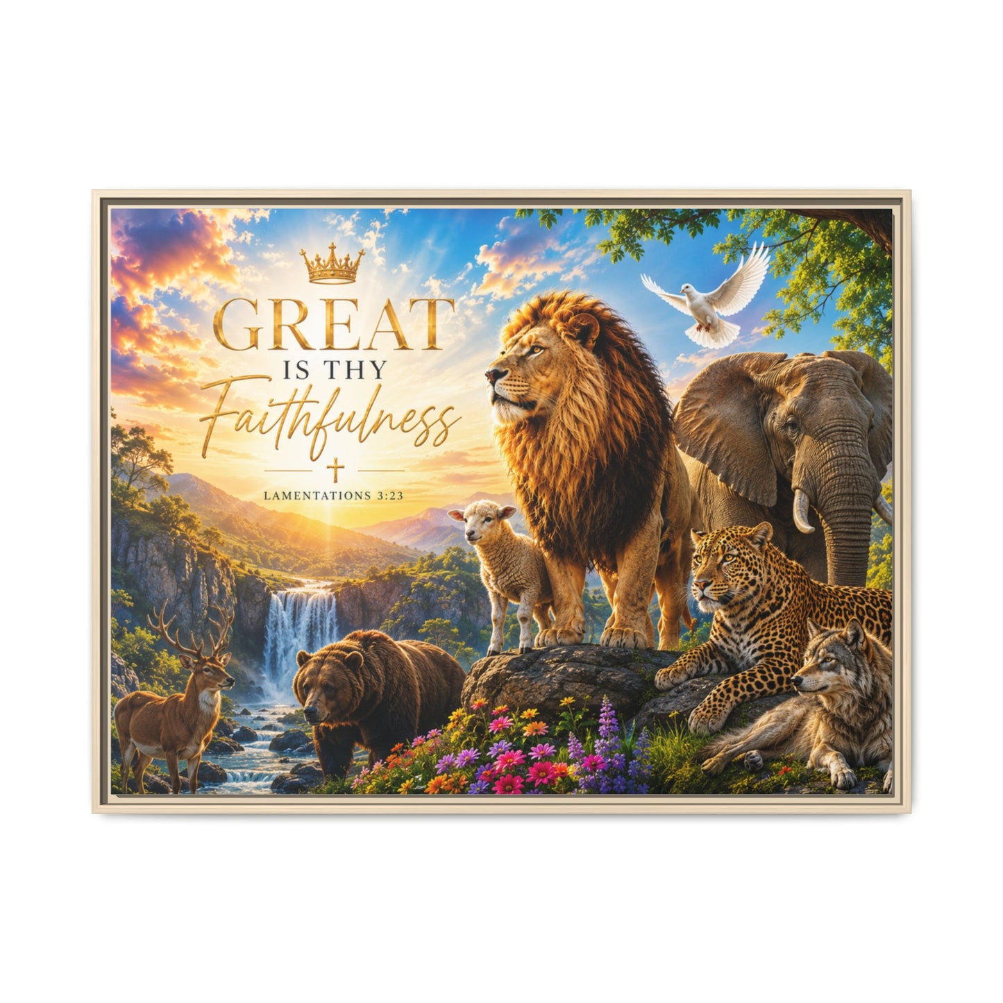 Great Is Thy Faithfulness Canvas – Faith Portrait – Luxury Home Decor