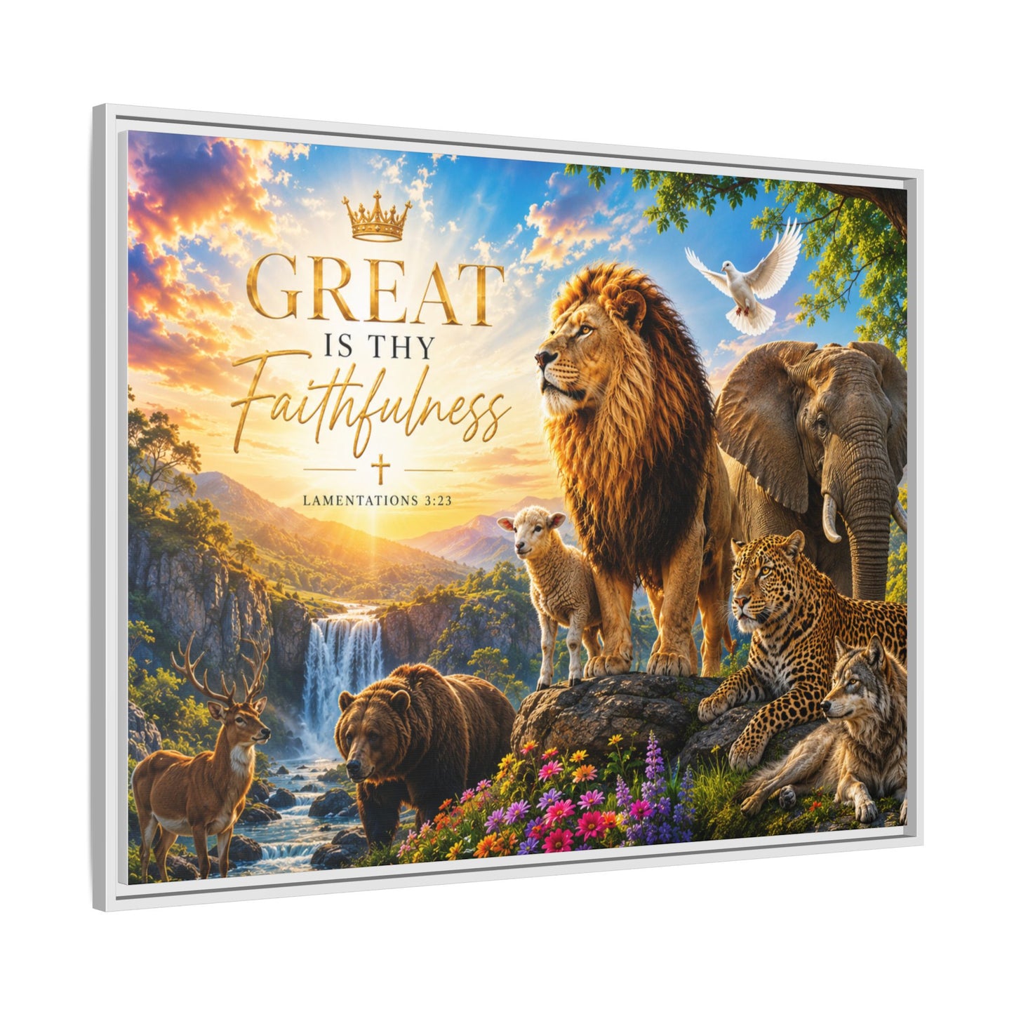 Great Is Thy Faithfulness – Gallery Quality Canvas Print – Luxury Faith Wall Decor